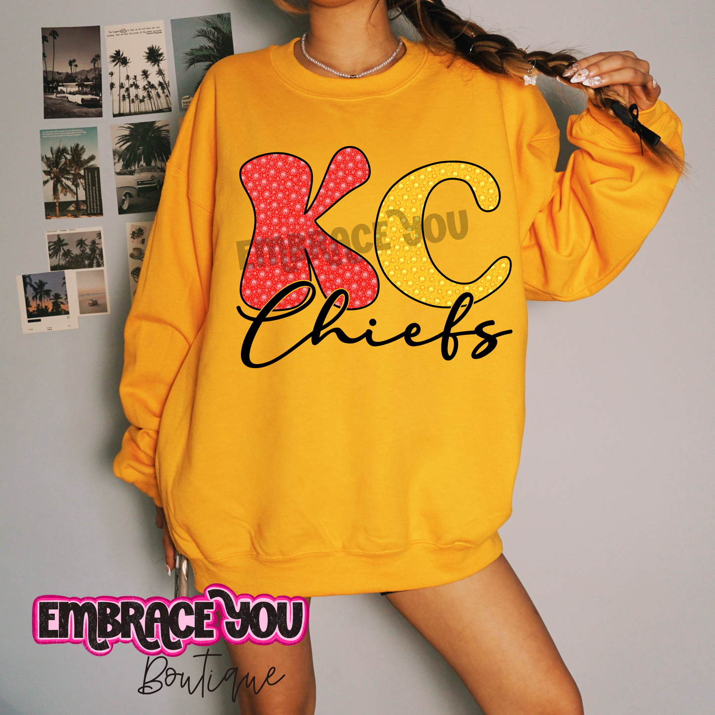 KC Chiefs Bling Gildan Sweatshirt