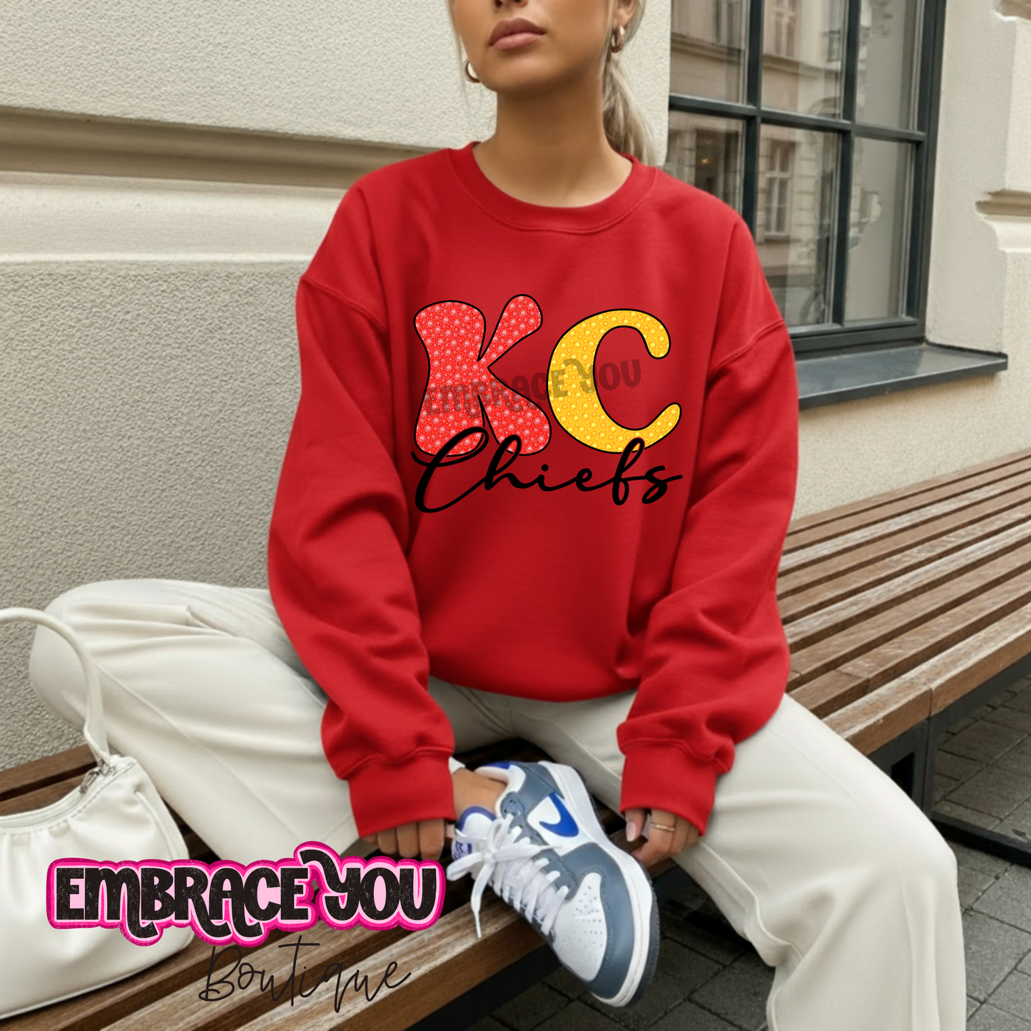 KC Chiefs Bling Gildan Sweatshirt