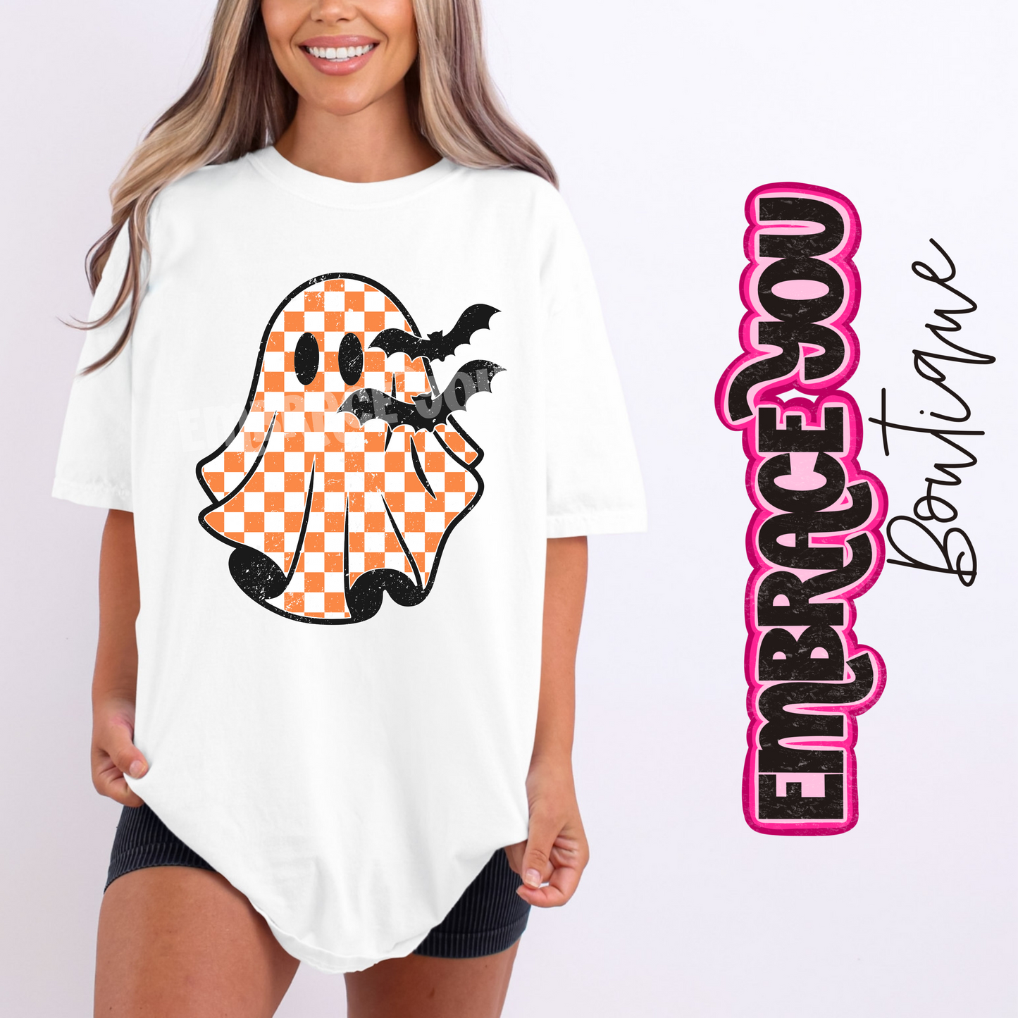 Checkered Ghosty Graphic Tee