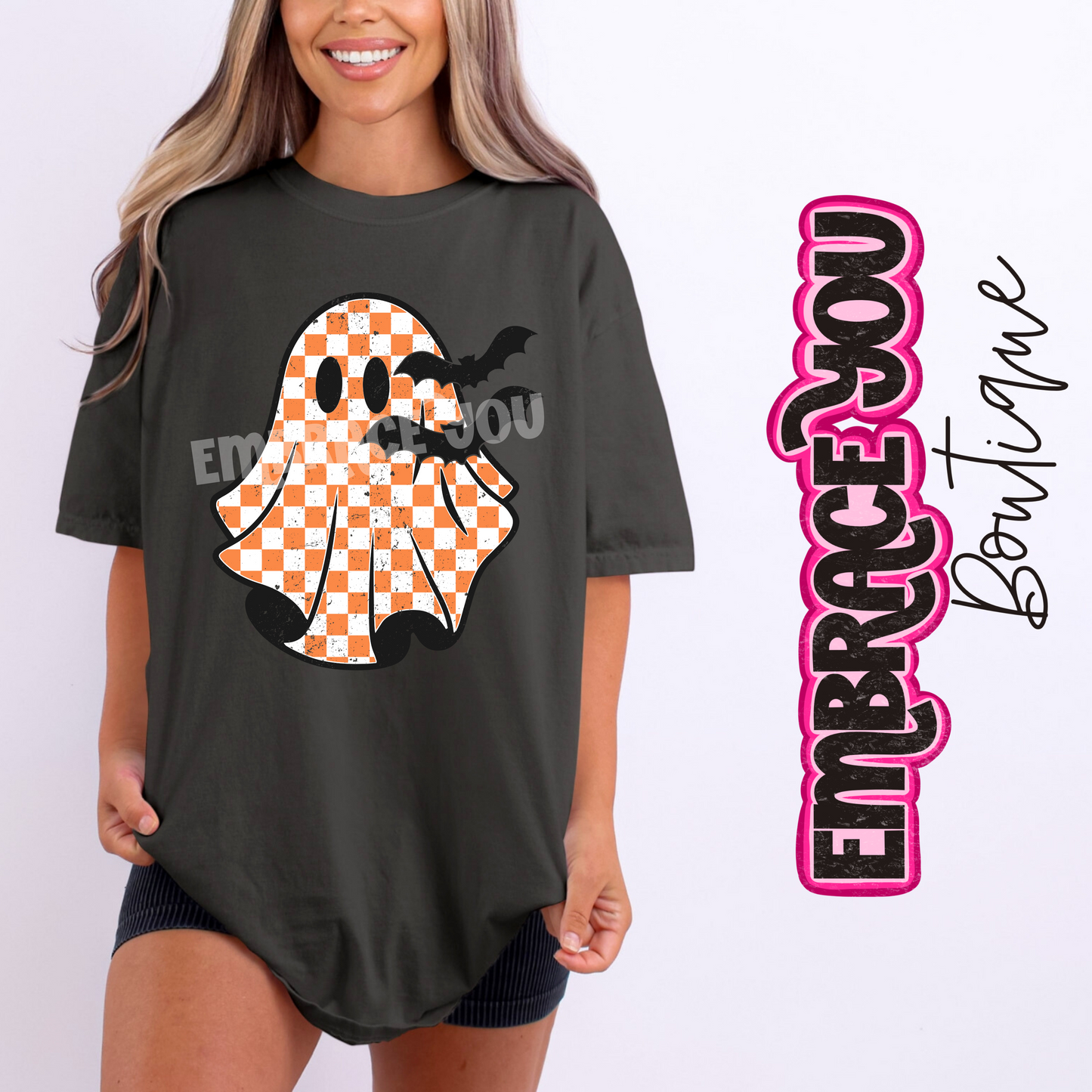 Checkered Ghosty Graphic Tee
