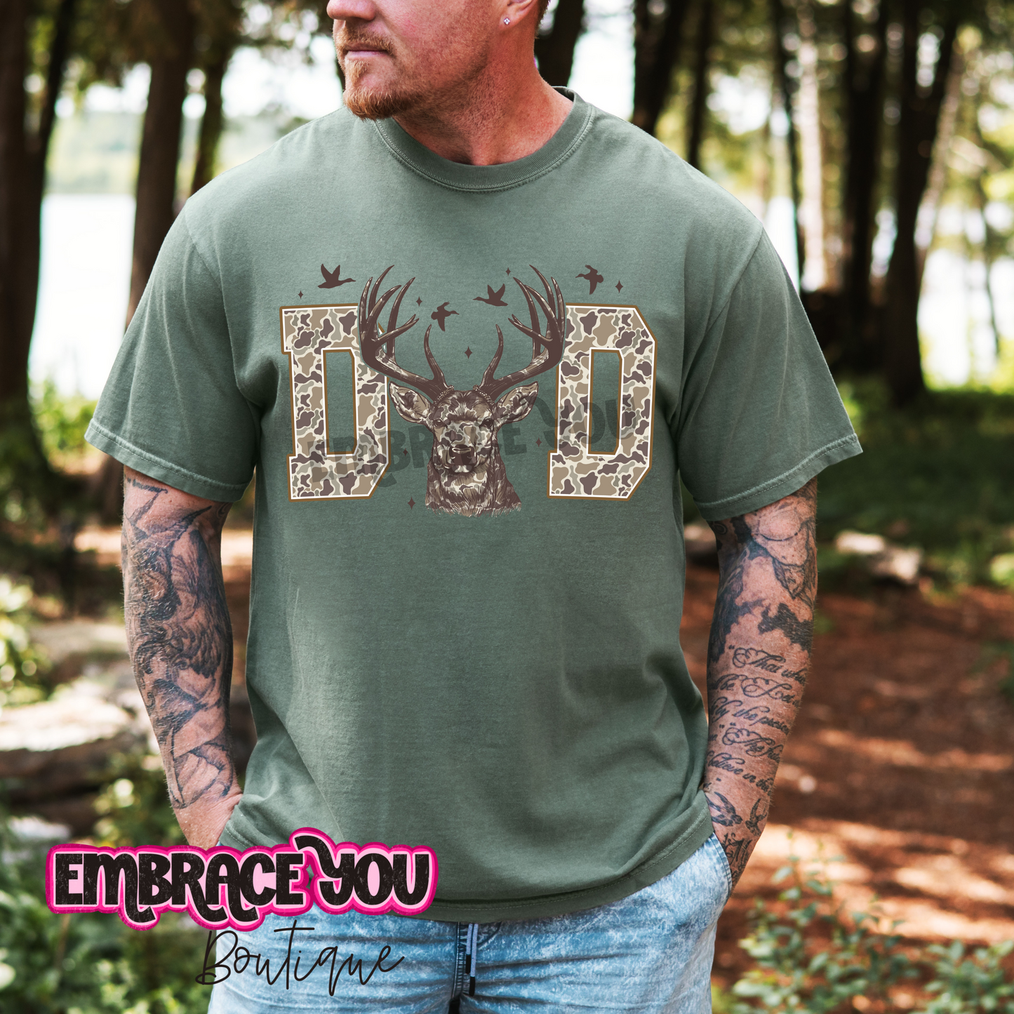 Camo Deer Dad Graphic
