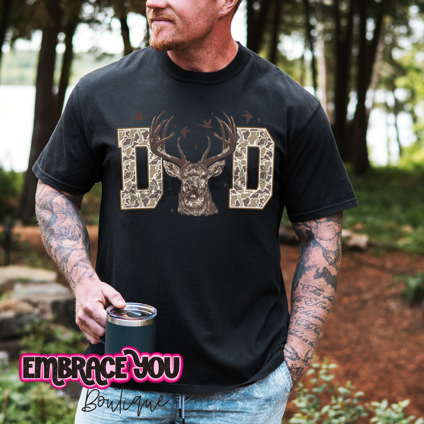 Camo Deer Dad Graphic