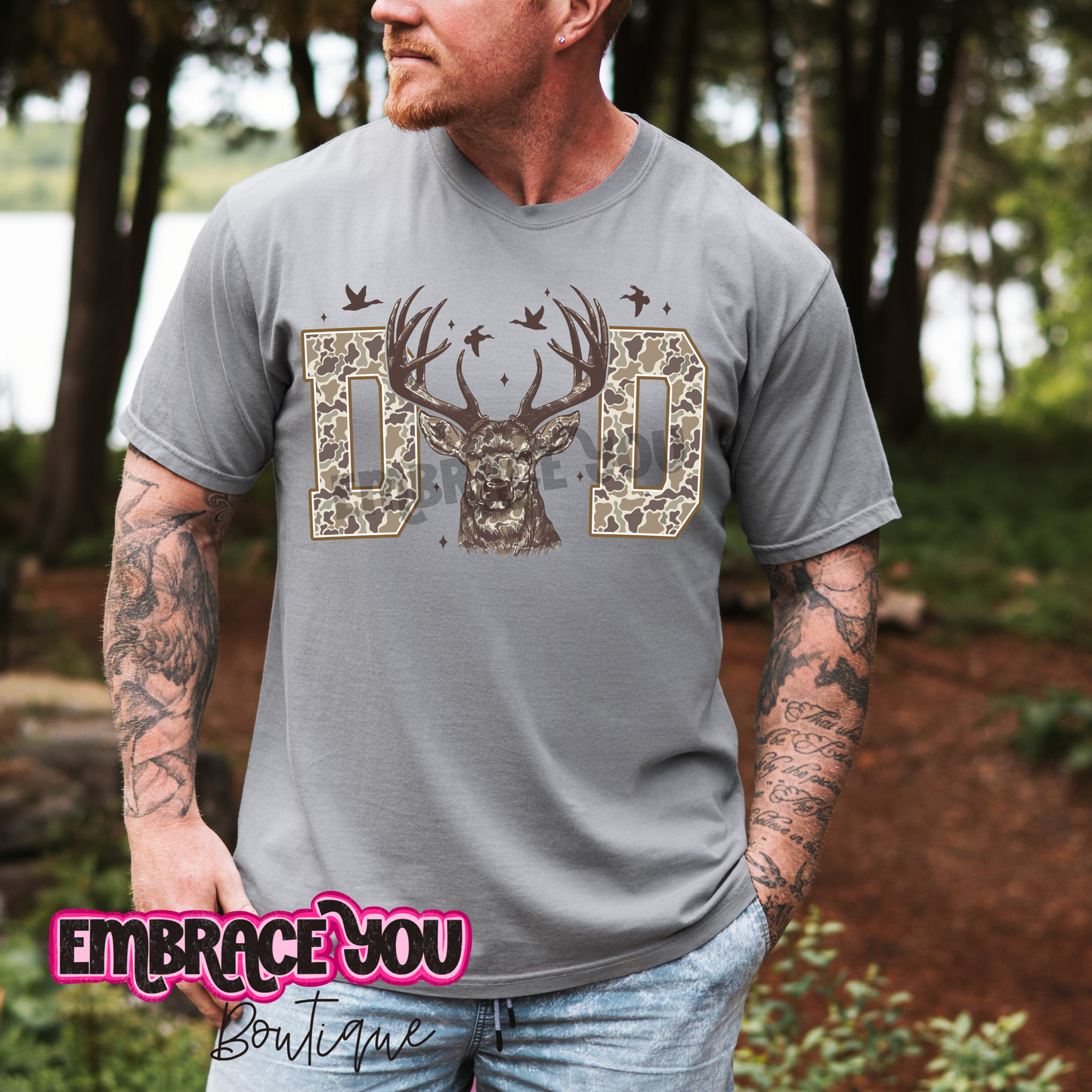 Camo Deer Dad Graphic