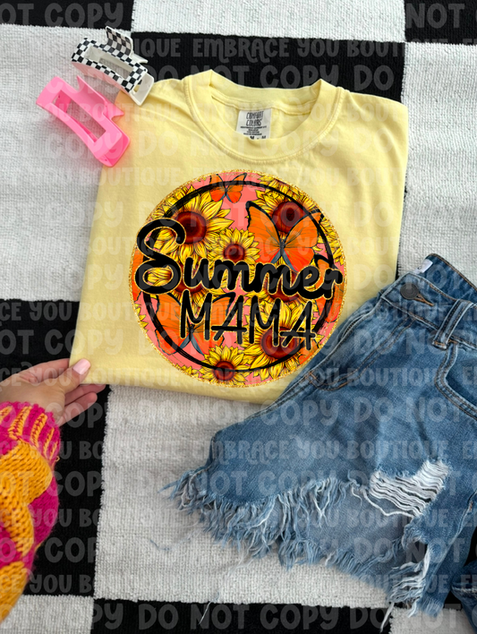 Floral Summer Mama Graphic Tee
