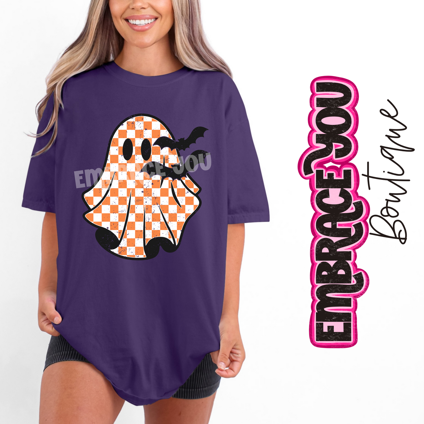 Checkered Ghosty Graphic Tee