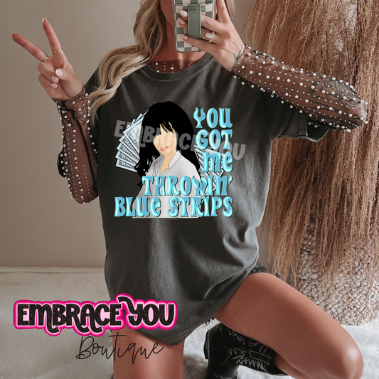 Blue Strips JM Graphic Tee