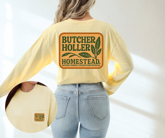 Butcher Holler Long Sleeve Comfort Colors Graphic Tee