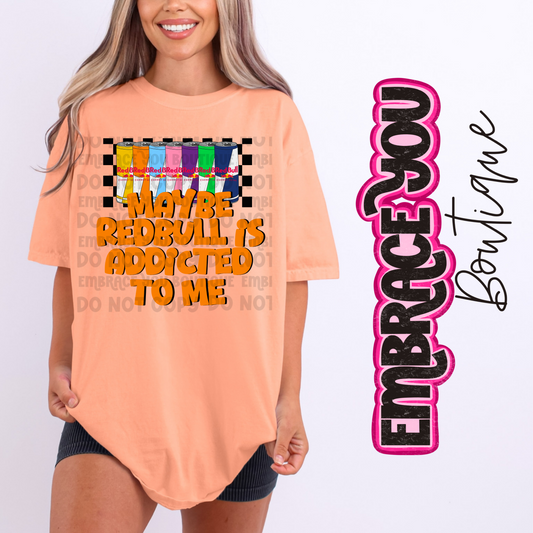 Maybe RB Is Addicted To Me Orange Graphic Tee