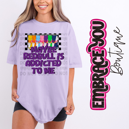 Maybe RB Is Addicted To Me Purple Graphic Tee