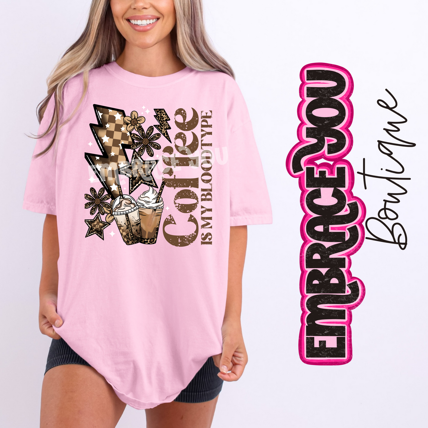 Coffee Is My Blood Type Graphic Tee