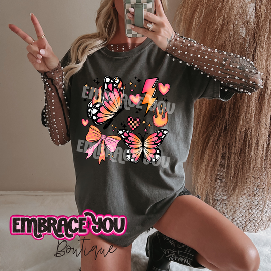 Cutesy Butterfly Graphic Tee