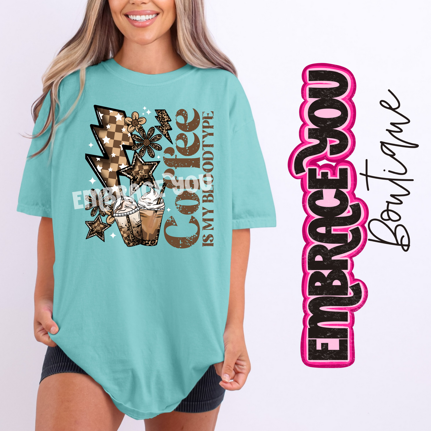 Coffee Is My Blood Type Graphic Tee