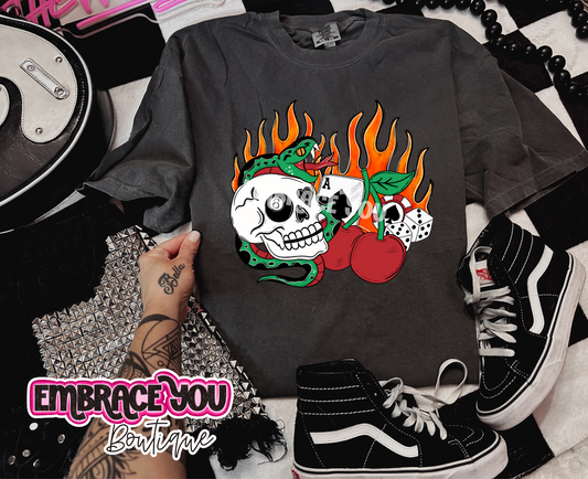 Western Alt skull Graphic Tee