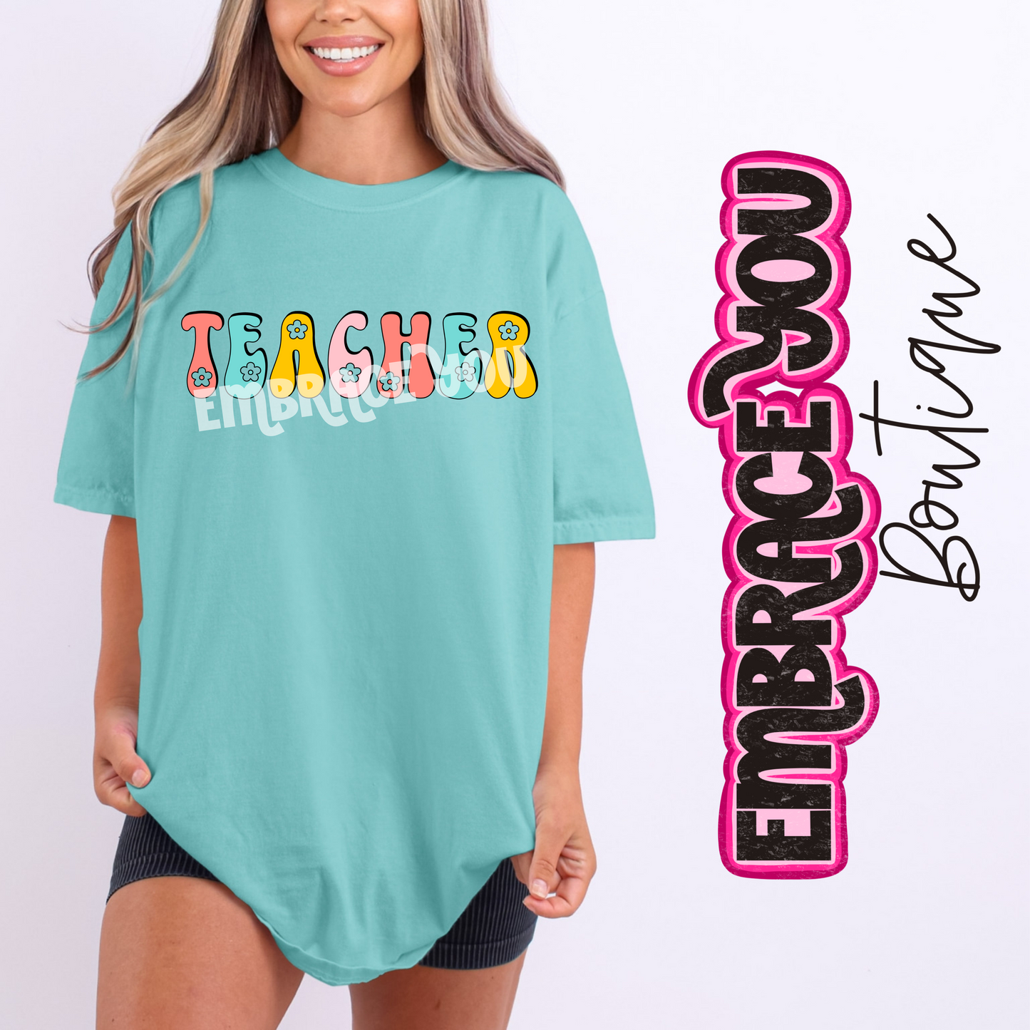 Floral Teacher Graphic Tee