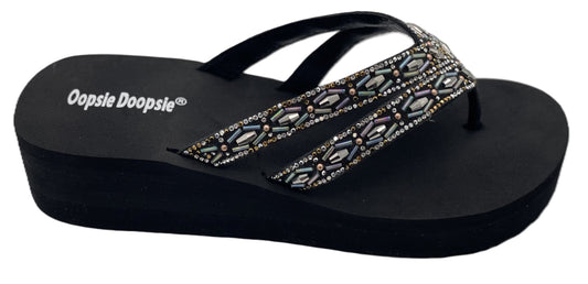 Amita Rhinestone Sandals in Pewter