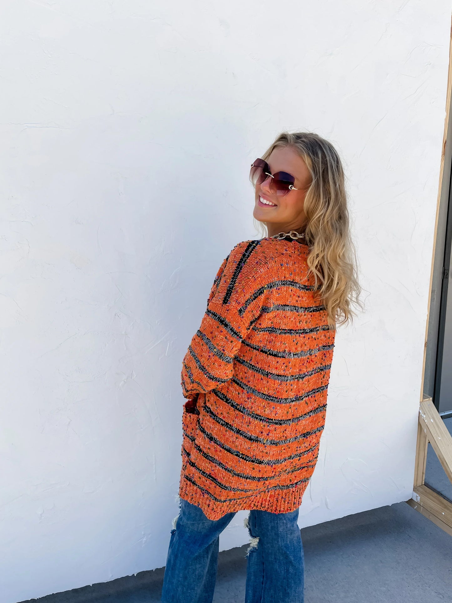 Stripe Miley Dot Cardigan In Assorted Colors