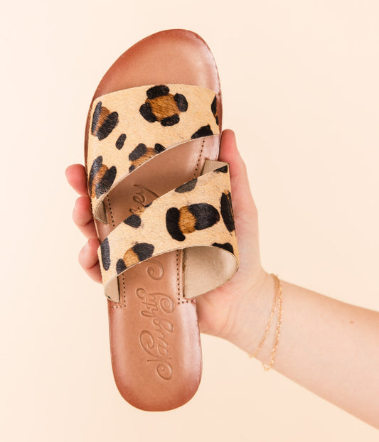 Spirited Dual Strap Slide in Leopard
