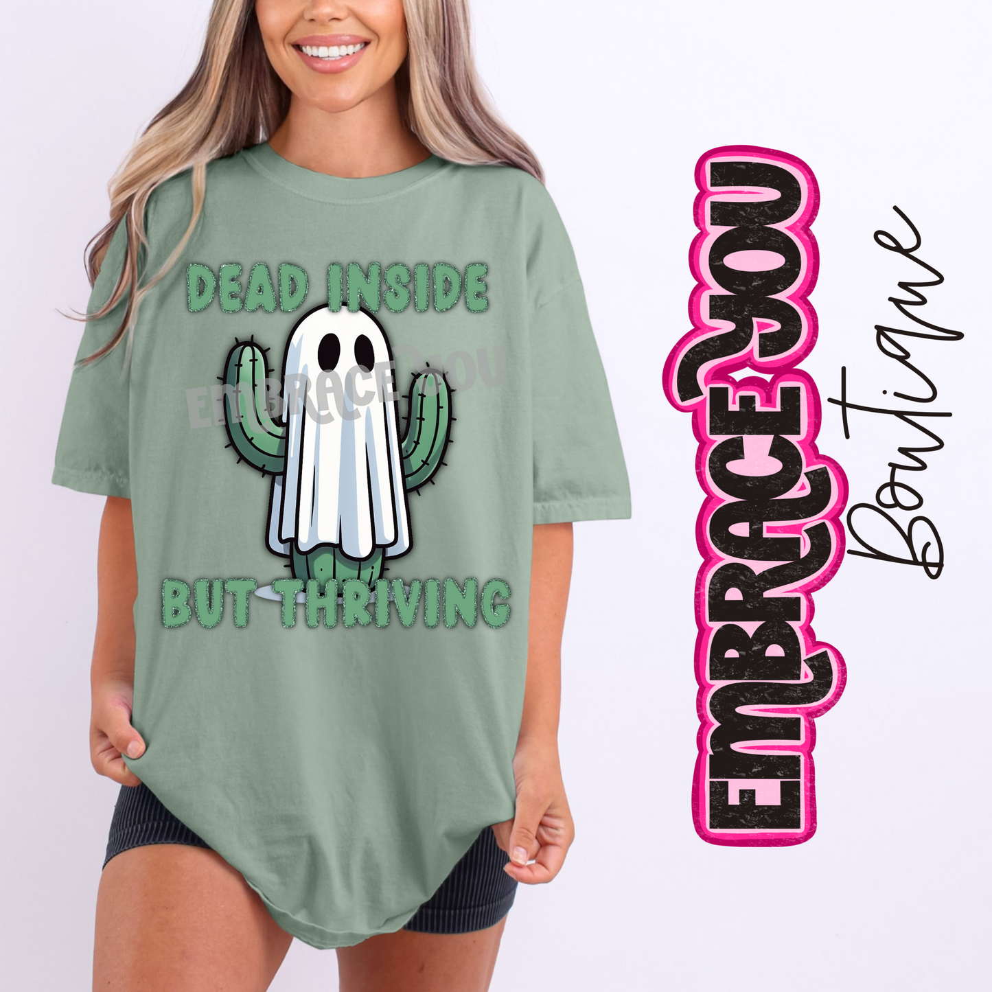 Cactus Ghosty Comfort Colors Graphic Tee