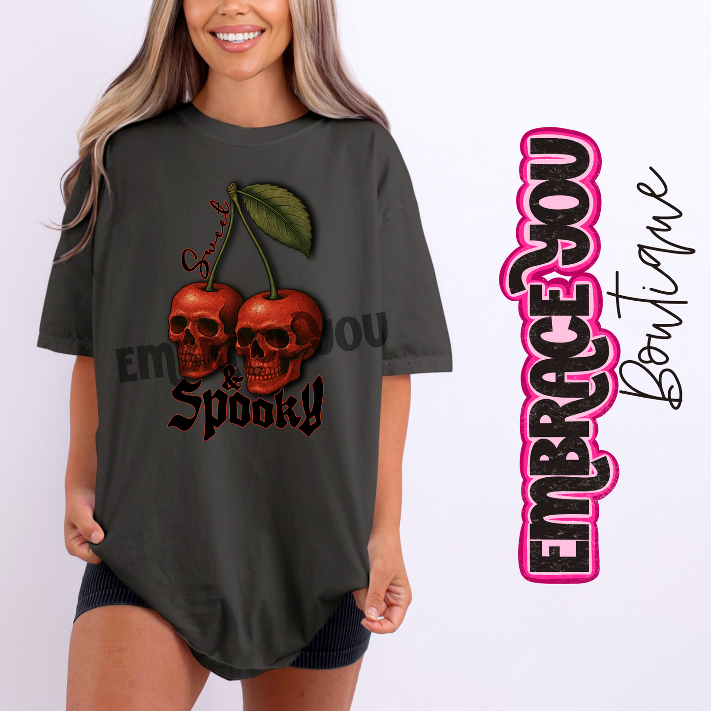 Cherry Skull Graphic Tee