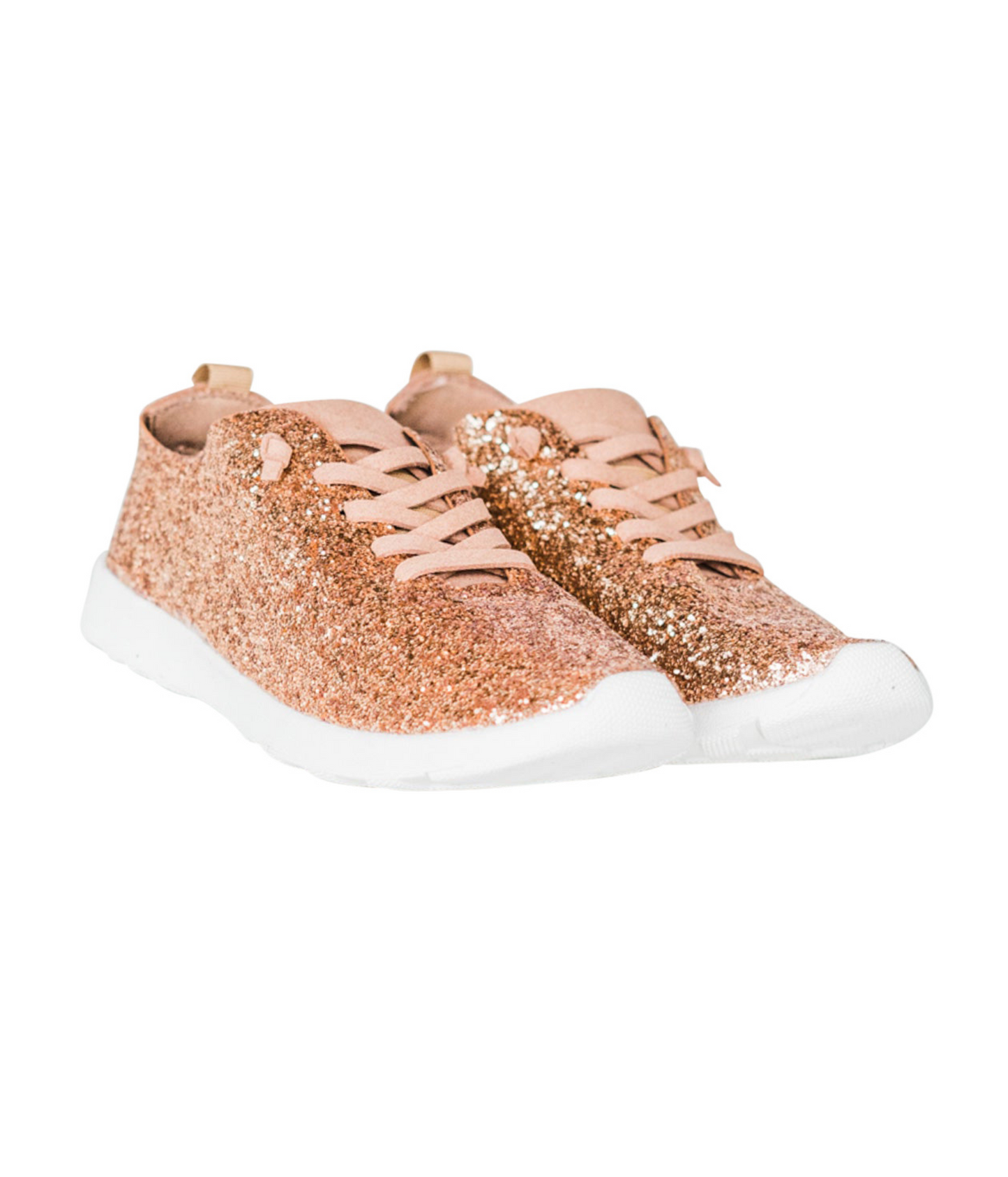 Mayo Glitter Sneakers in Rose Gold