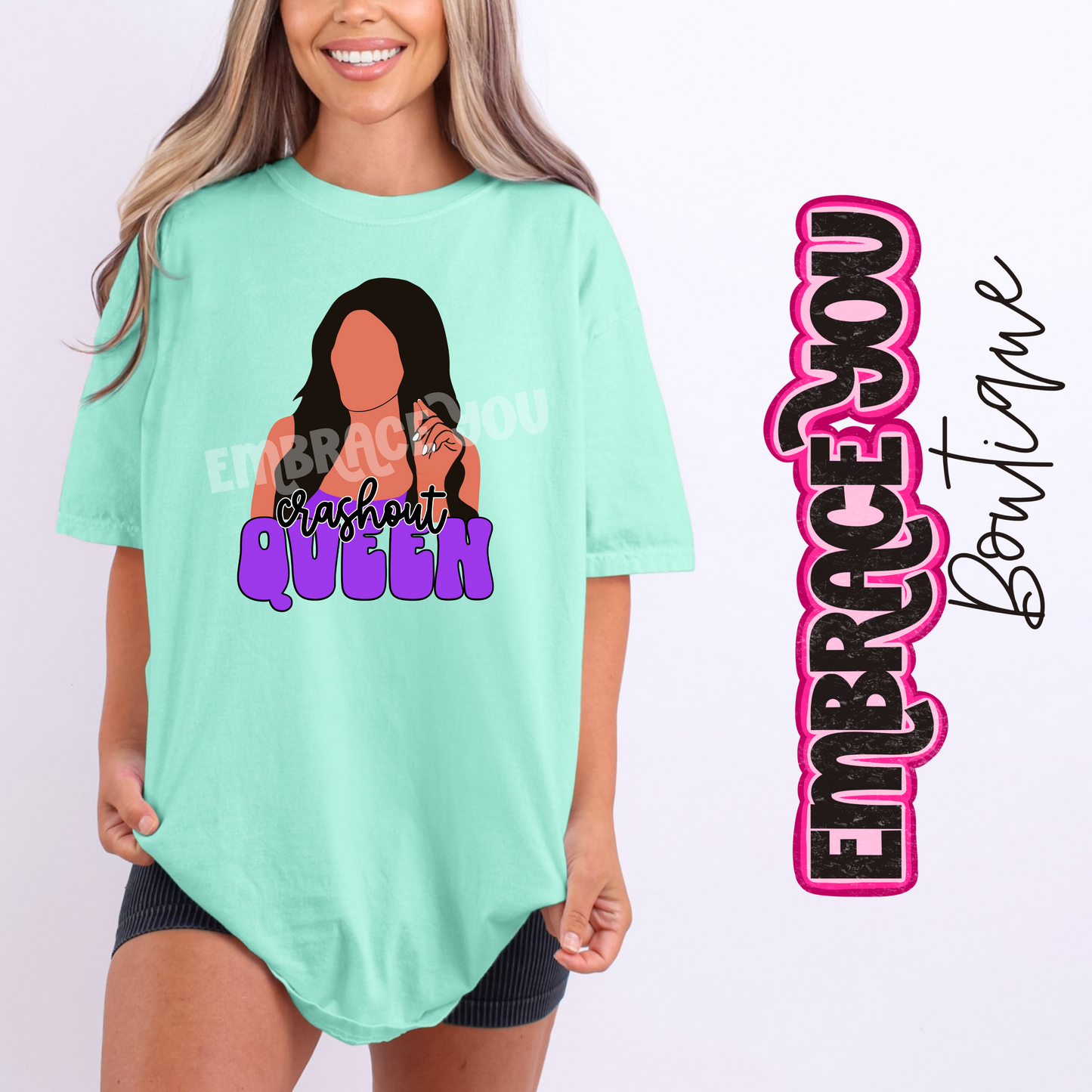 Crashout Queen Comfort Colors Graphic Tee