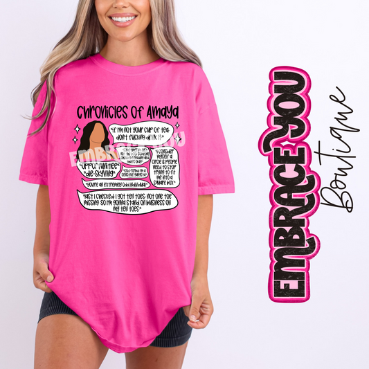 Chronicle Of Amaya Comfort Colors Graphic Tee