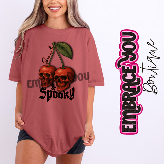 Cherry Skull Graphic Tee