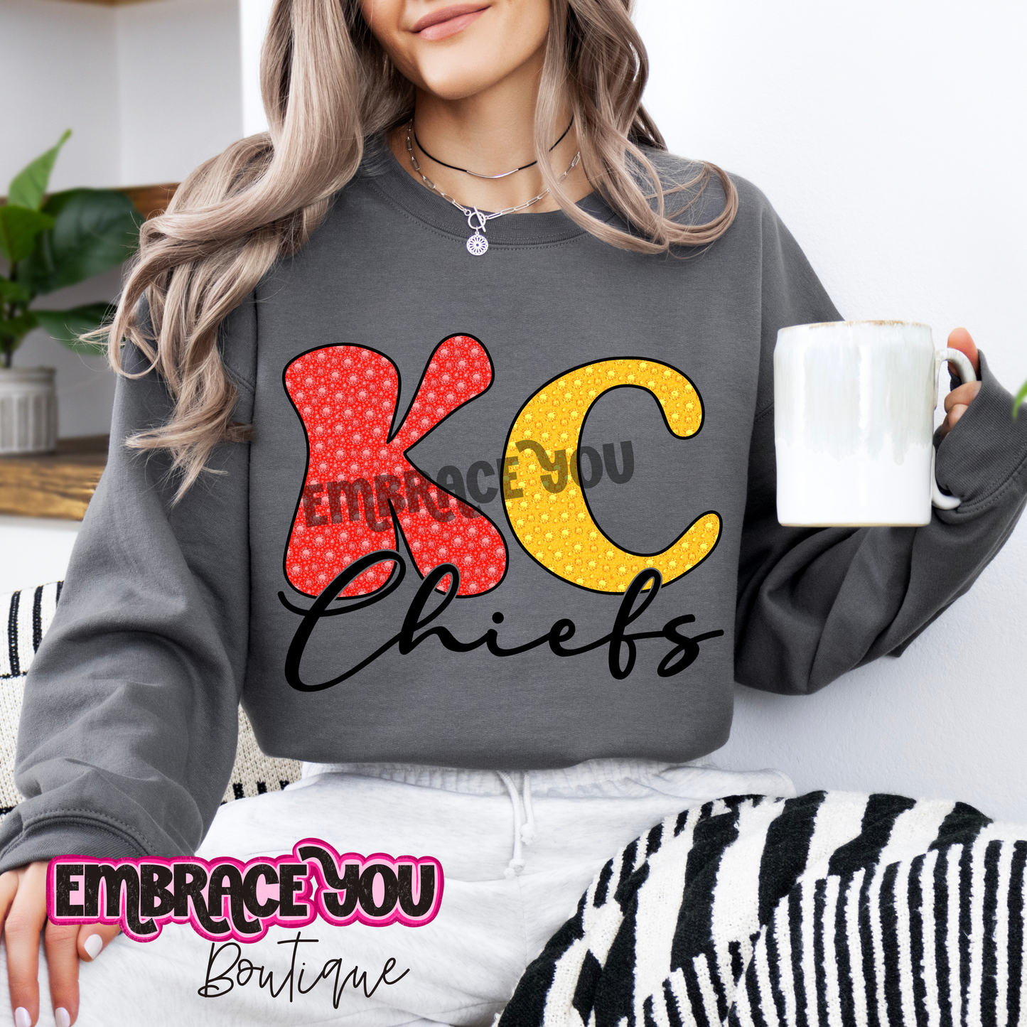 KC Chiefs Bling Gildan Sweatshirt