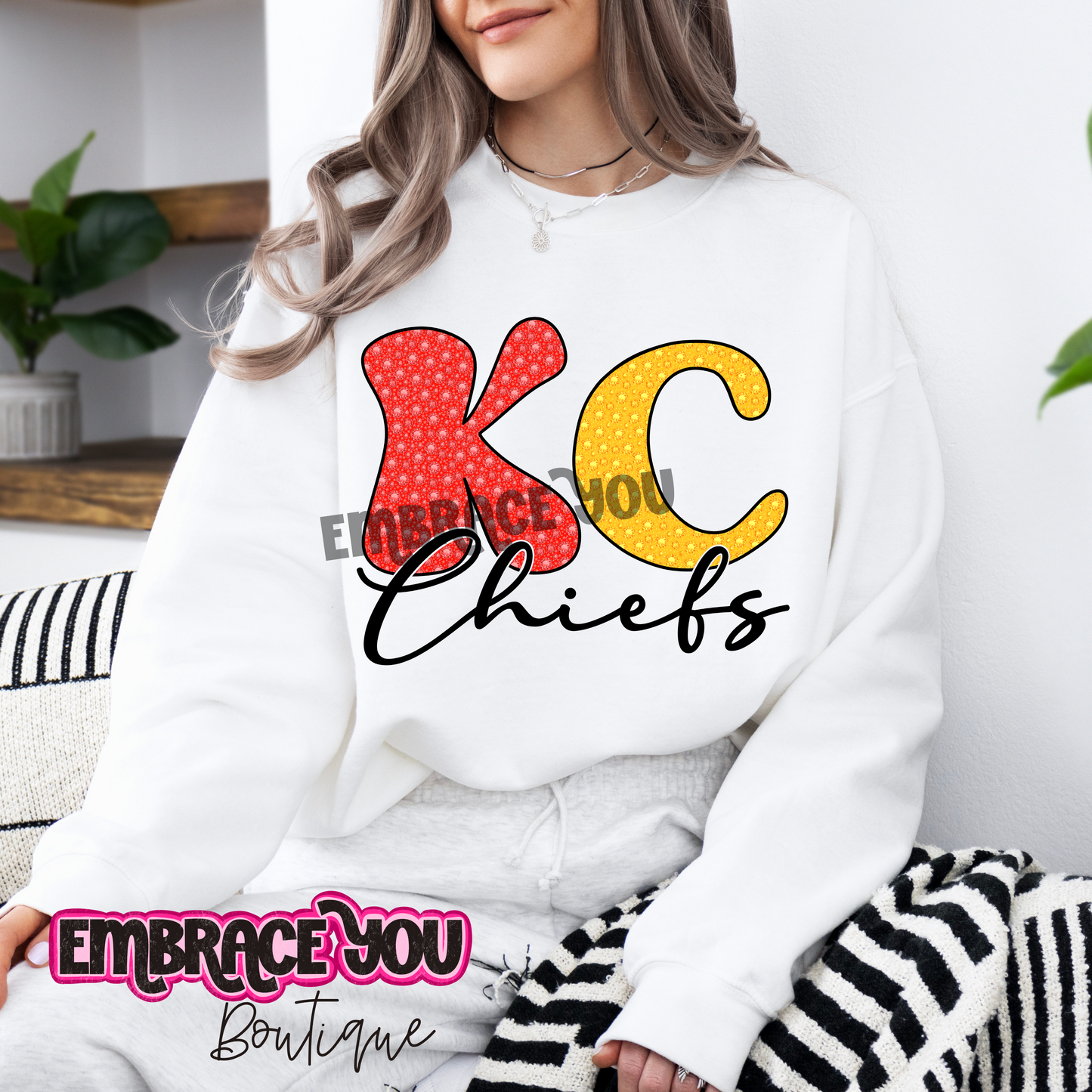KC Chiefs Bling Gildan Sweatshirt