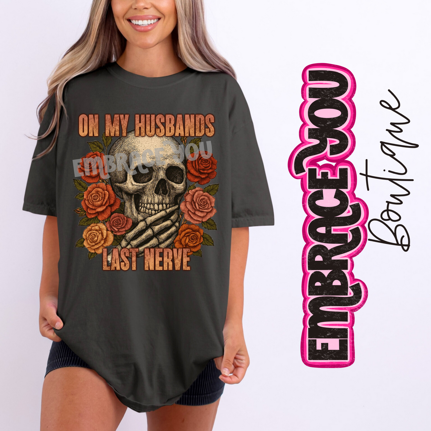 On My Husbands Last Nerve Comfort Colors Graphic Tee