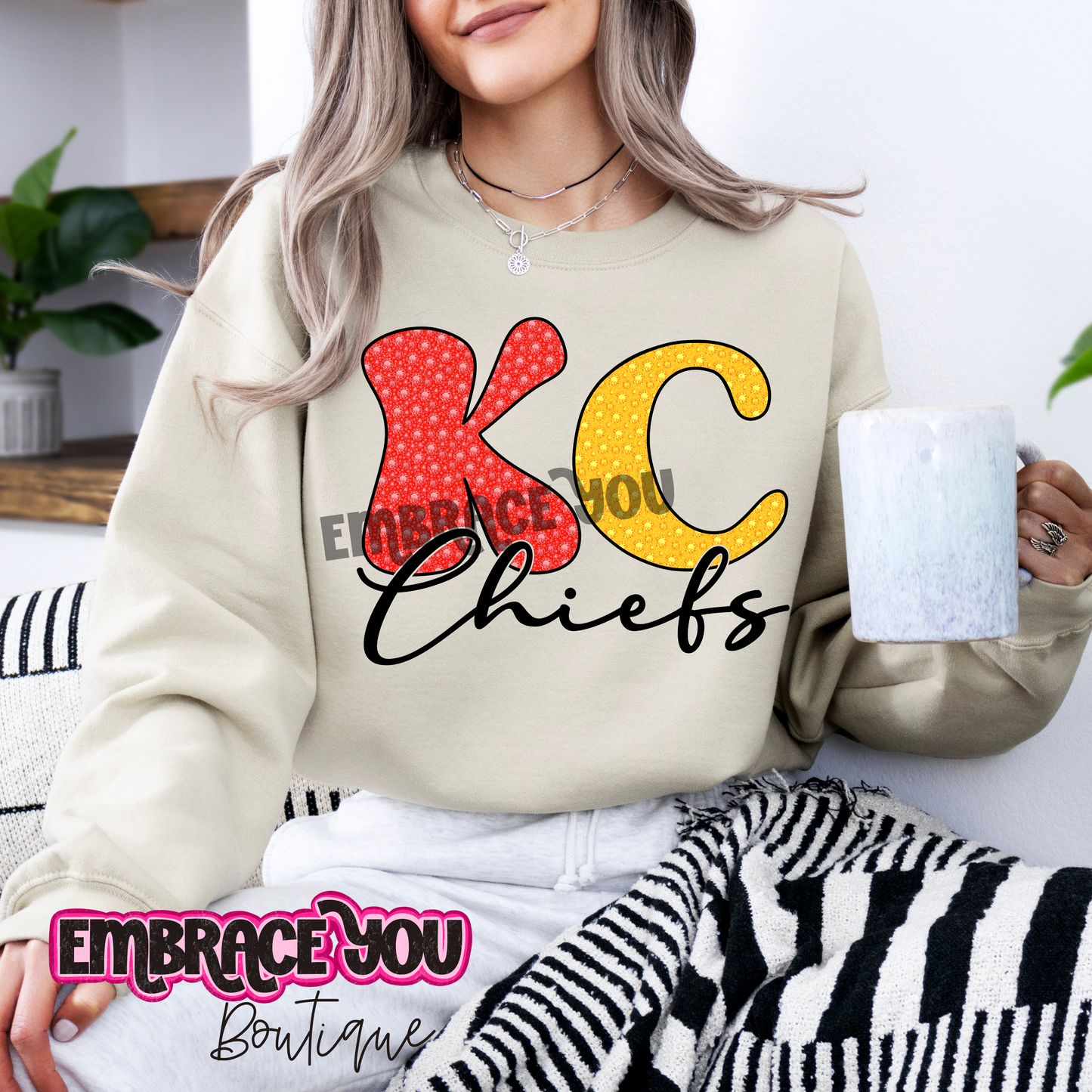 KC Chiefs Bling Gildan Sweatshirt