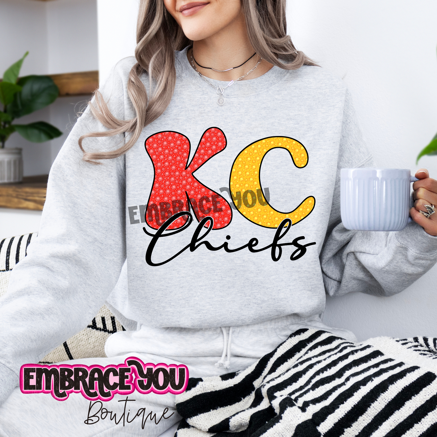 KC Chiefs Bling Gildan Sweatshirt