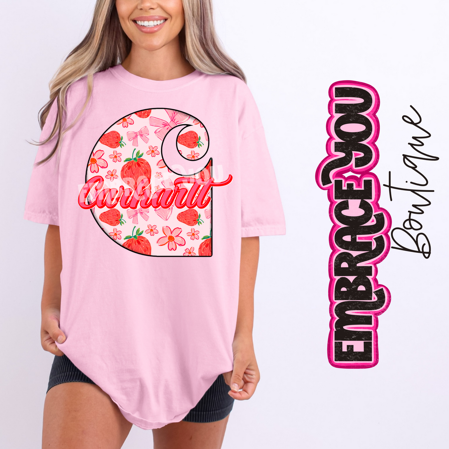 Strawberry Bow Car Hartt Graphic Tee