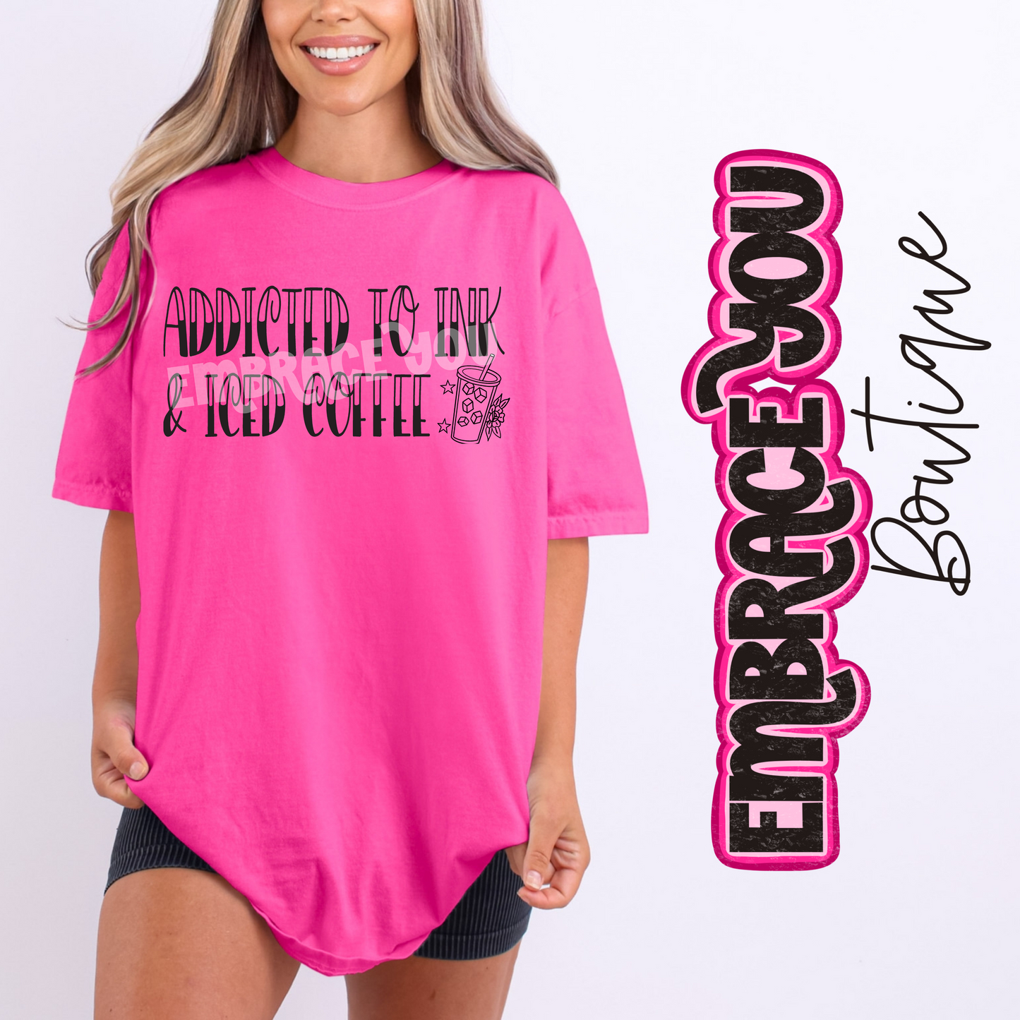 Addicted To Ink & Ice Coffee Graphic Tee