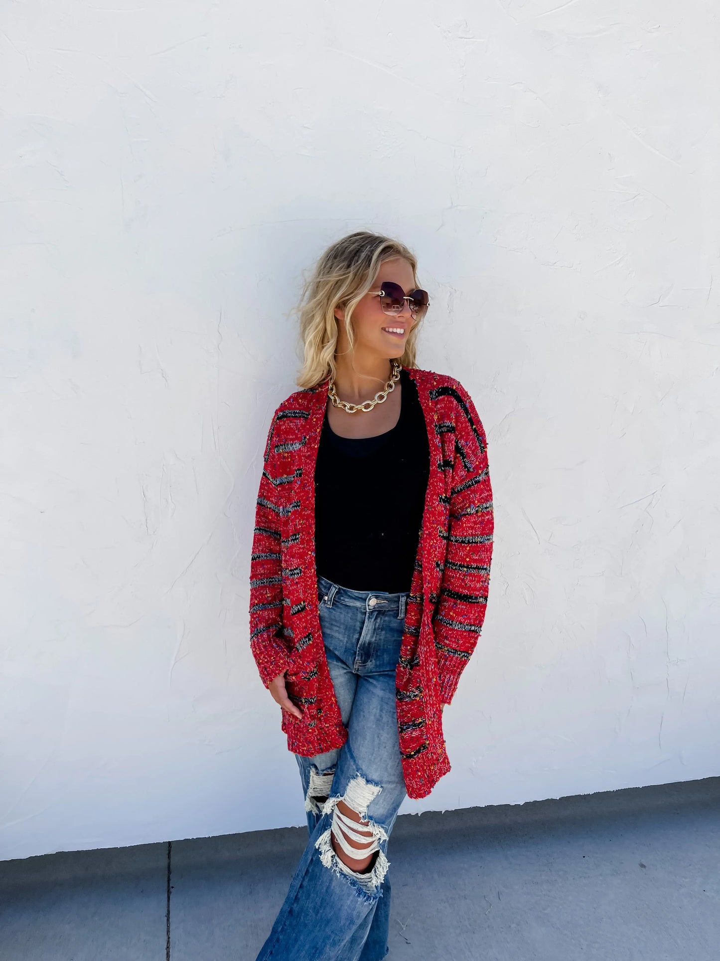 Stripe Miley Dot Cardigan In Assorted Colors