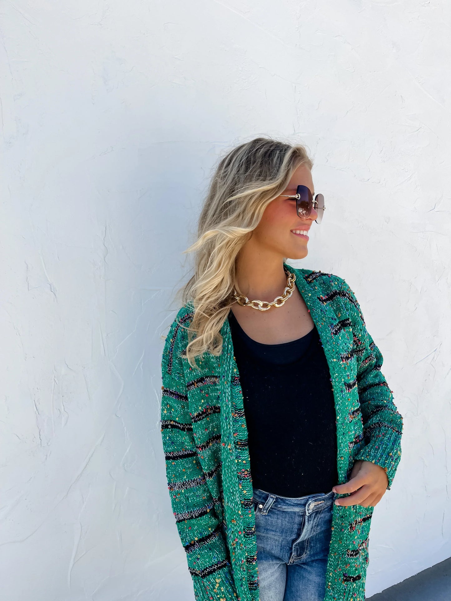 Stripe Miley Dot Cardigan In Assorted Colors