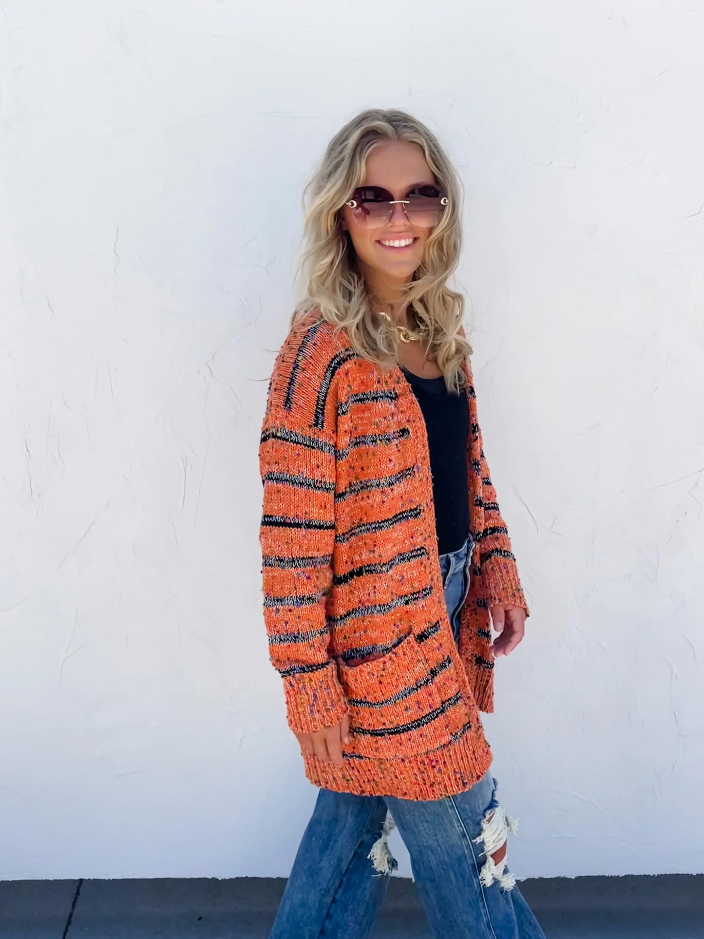 Stripe Miley Dot Cardigan In Assorted Colors