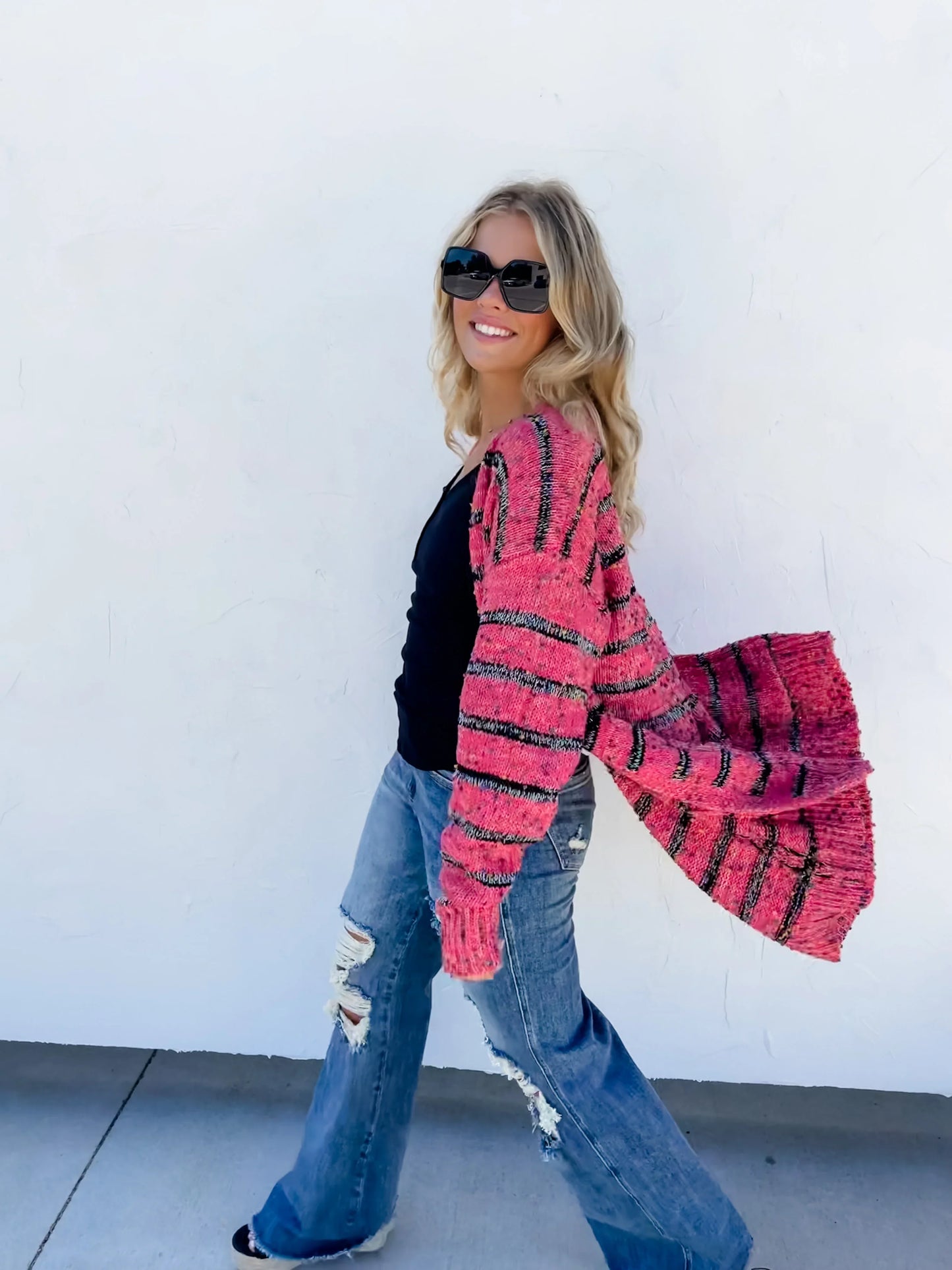 Stripe Miley Dot Cardigan In Assorted Colors