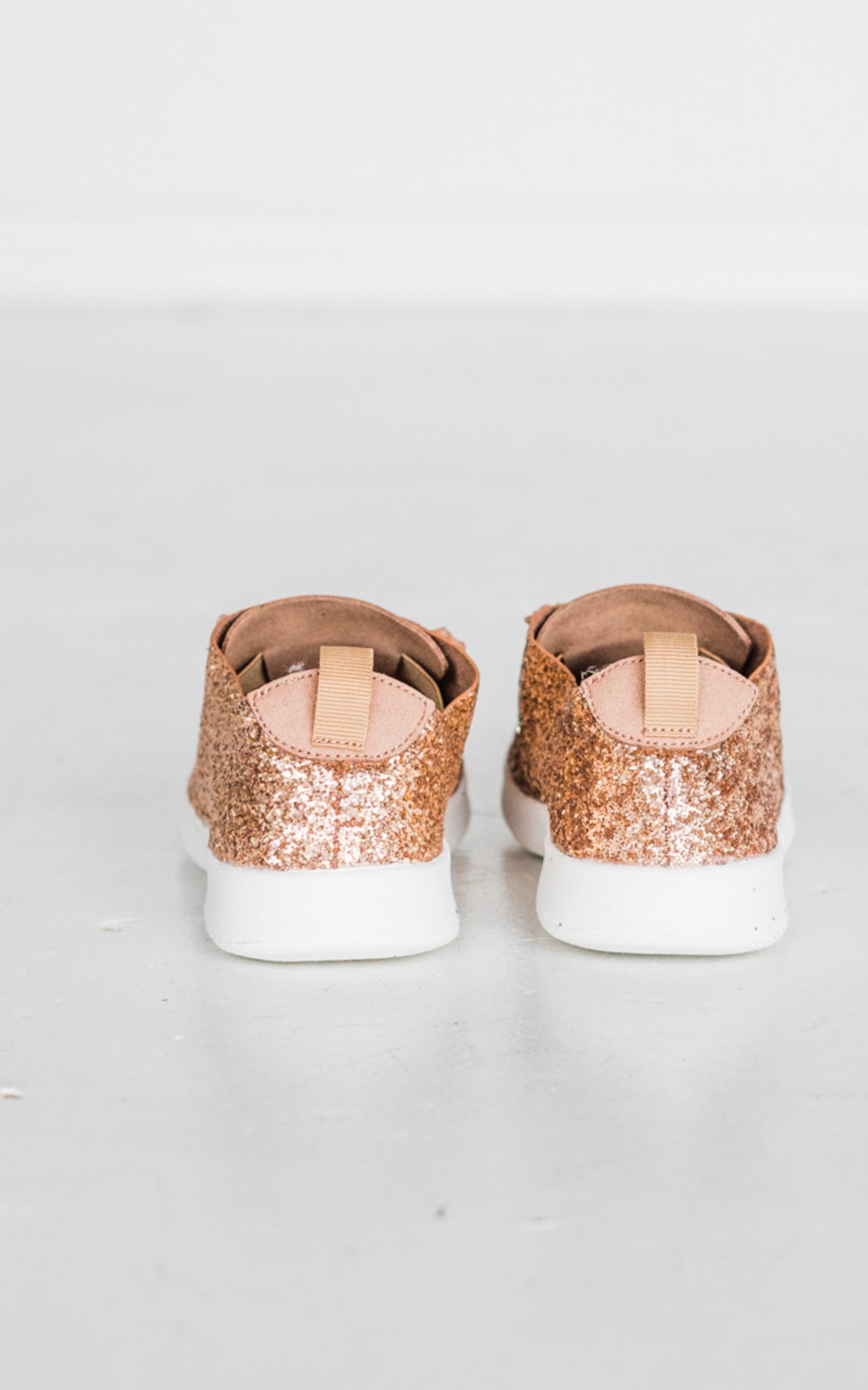 Mayo Glitter Sneakers in Rose Gold