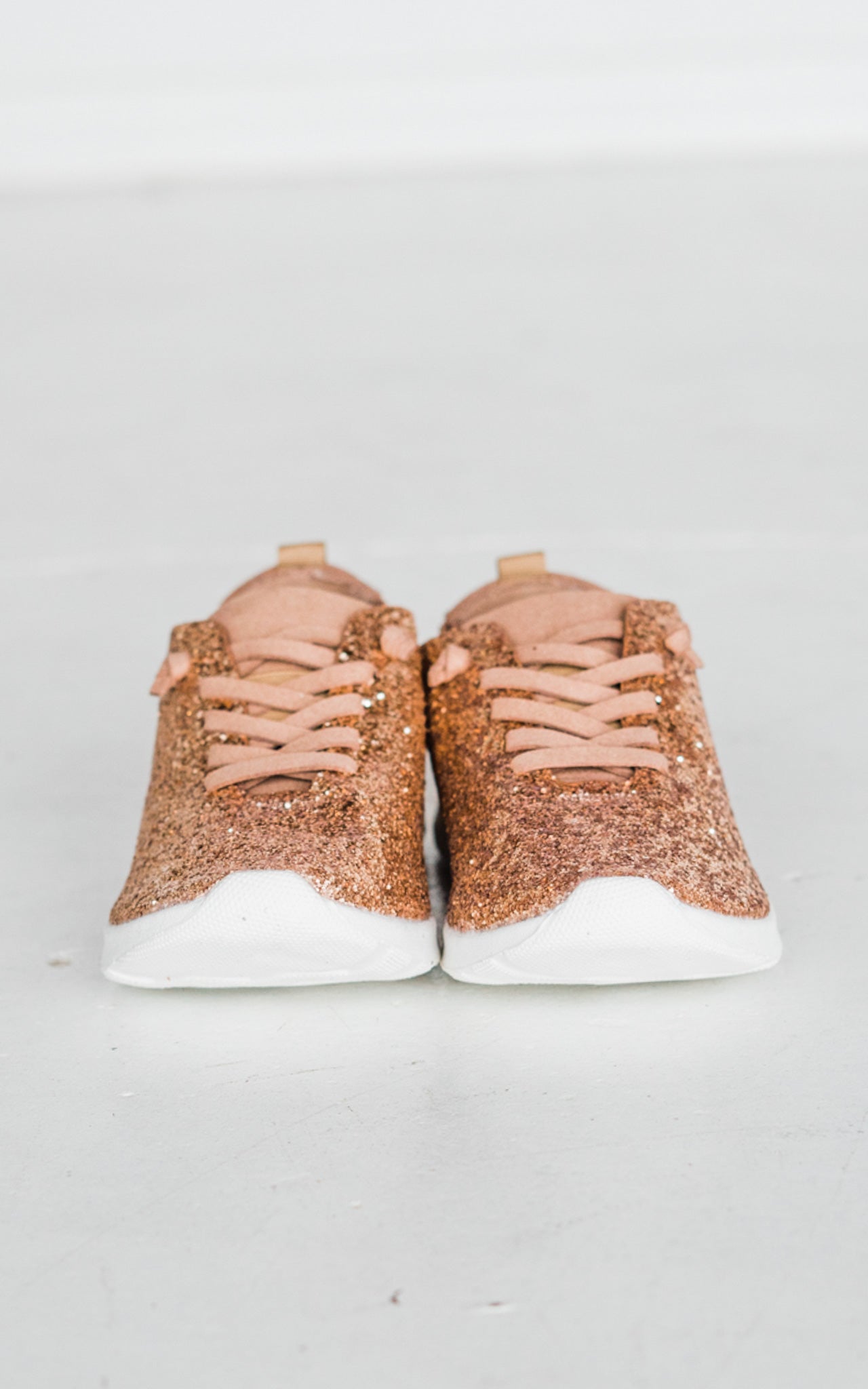 Mayo Glitter Sneakers in Rose Gold